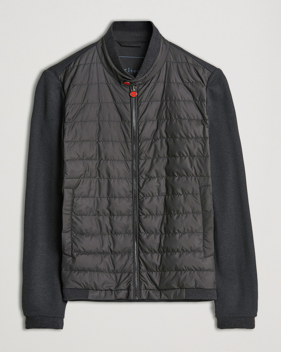 Men |  | Kiton | Cotton/Cashmere Hybrid Jacket Charcoal