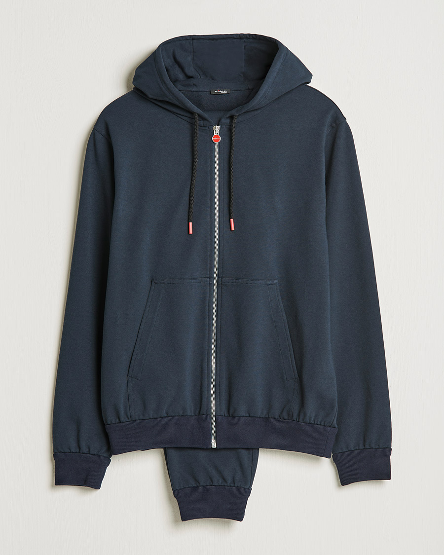Men | Sweaters & Knitwear | Kiton | Cotton Blend Track Suit Navy