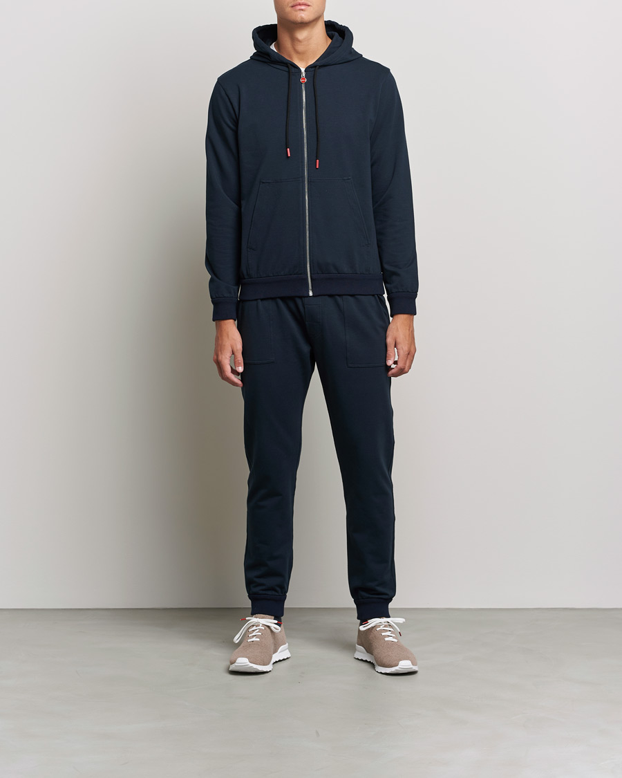 Men | Sweaters & Knitwear | Kiton | Cotton Blend Track Suit Navy