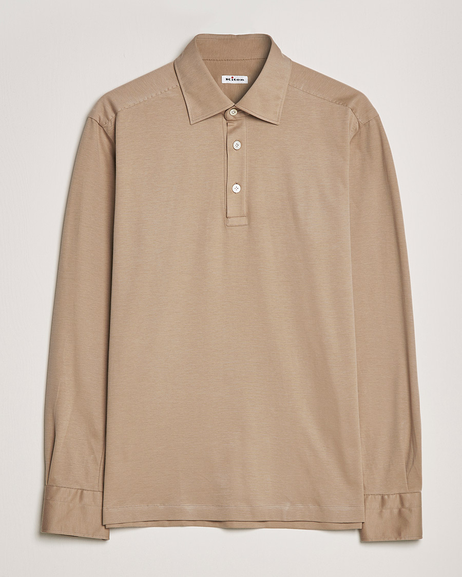 Men |  | Kiton | Long Sleeve Polo Shirt Beige