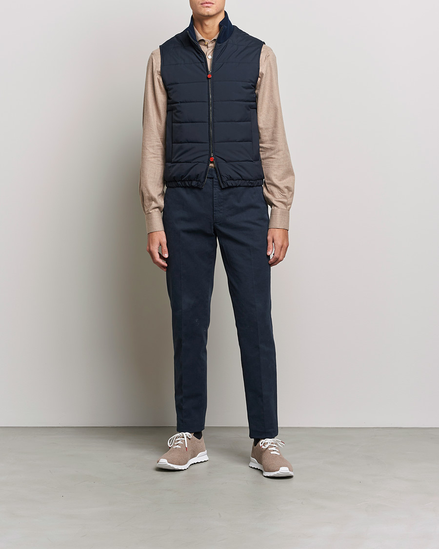 Men | Shirts | Kiton | Slim Fit Flannel Shirt Beige