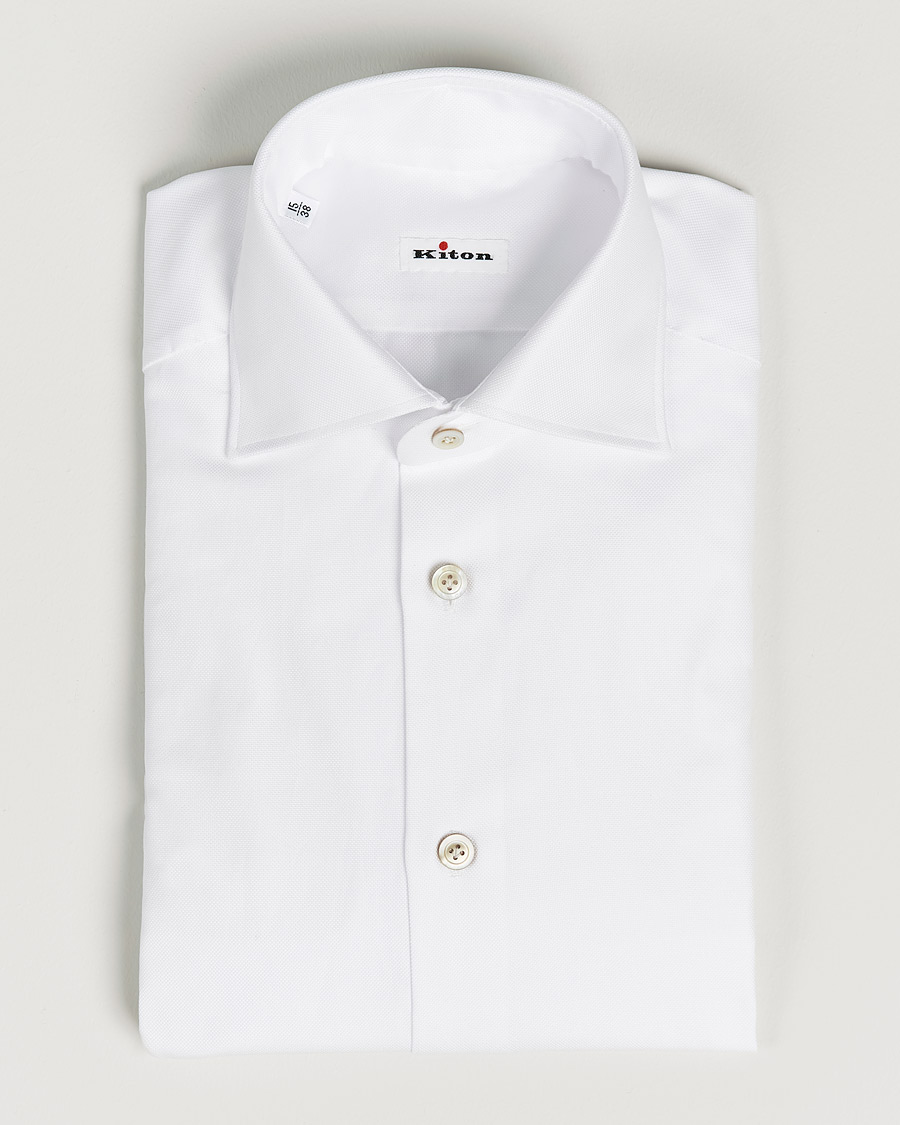 Men |  | Kiton | Slim Fit Royal Oxford Shirt White