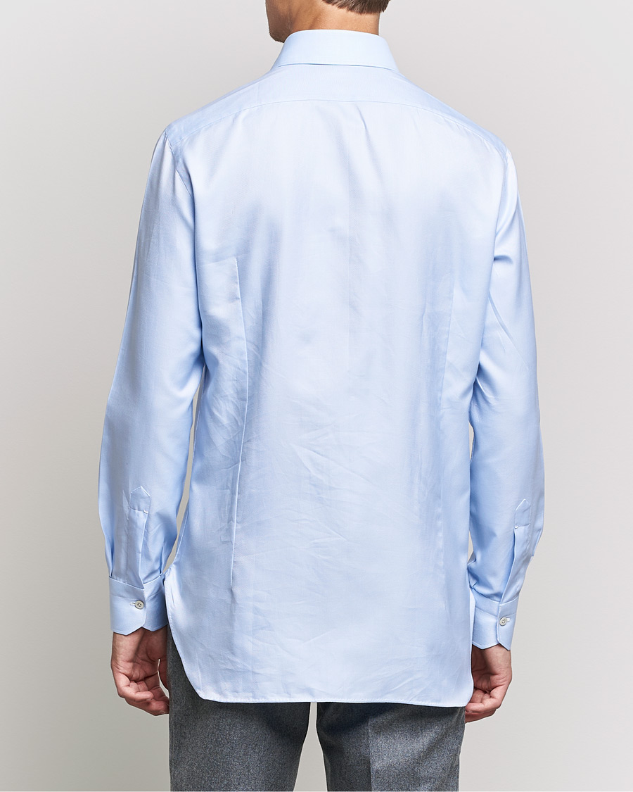 Men | Shirts | Kiton | Slim Fit Royal Oxford Shirt Light Blue