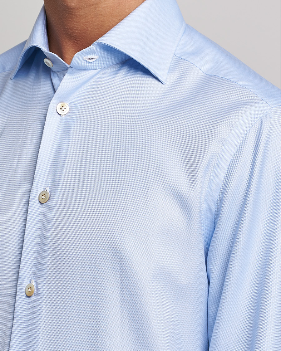 Men | Shirts | Kiton | Slim Fit Royal Oxford Shirt Light Blue