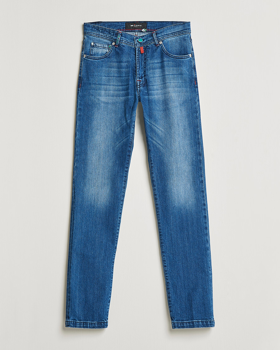 Men |  | Kiton | Slim Fit Stretch Jeans Medium Blue Wash