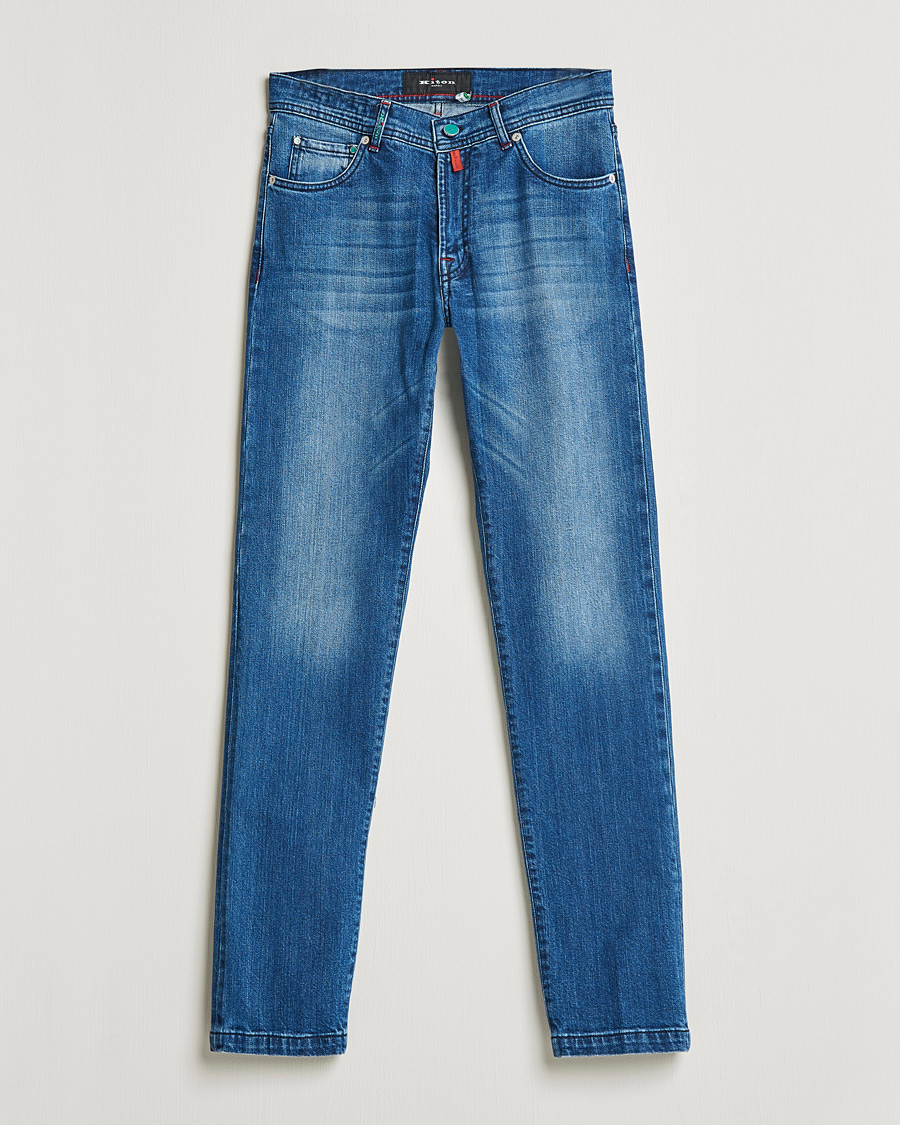 Men | Jeans | Kiton | Slim Fit Stretch Jeans Medium Blue Wash