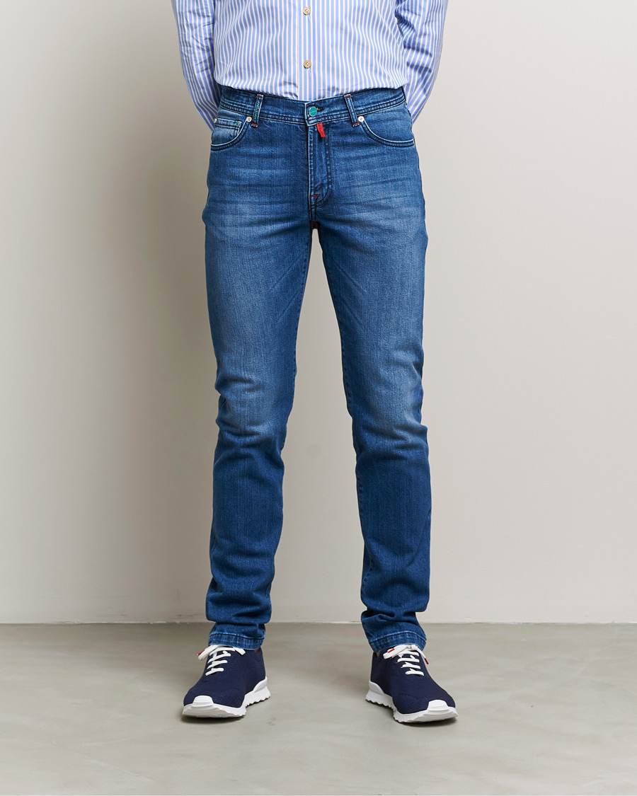 Men | Jeans | Kiton | Slim Fit Stretch Jeans Medium Blue Wash