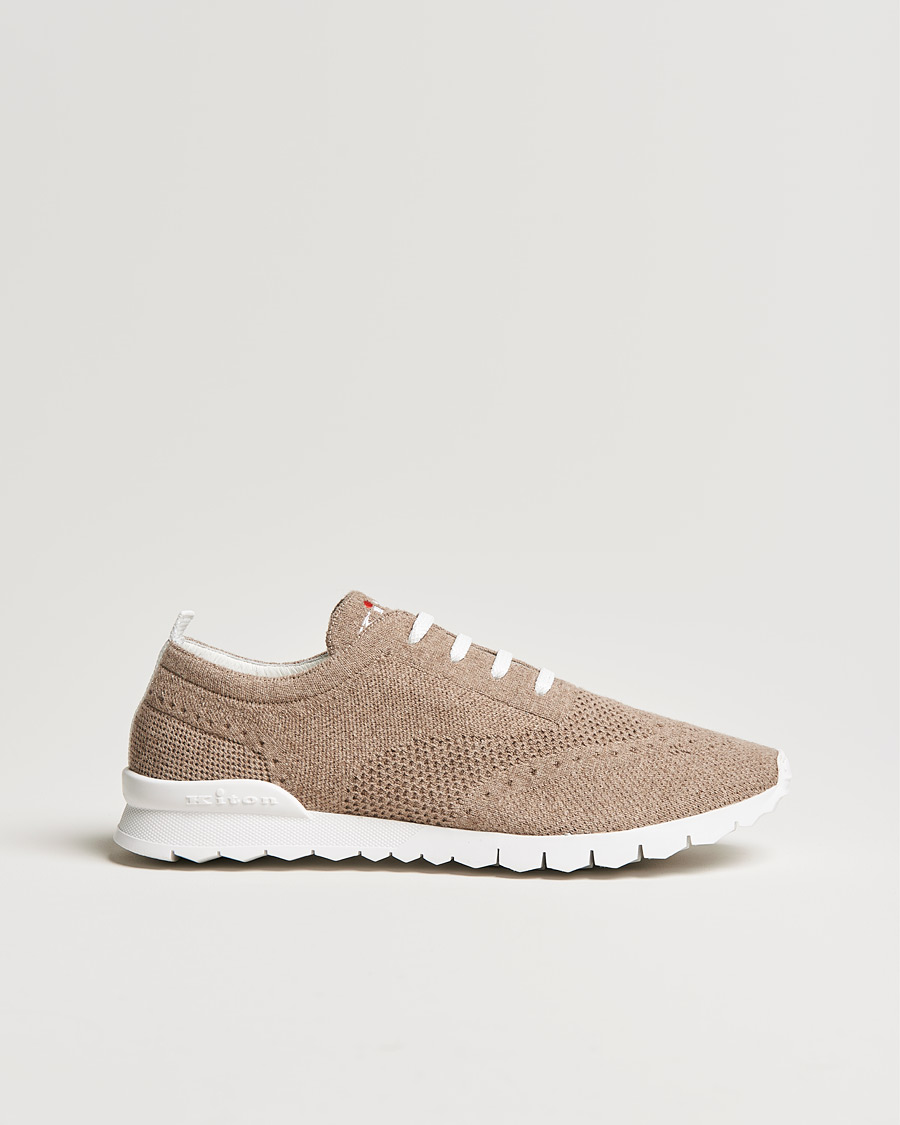 Men | Kiton Cashmere Mesh Running Sneakers Beige | Kiton | Cashmere Mesh Running Sneakers Beige