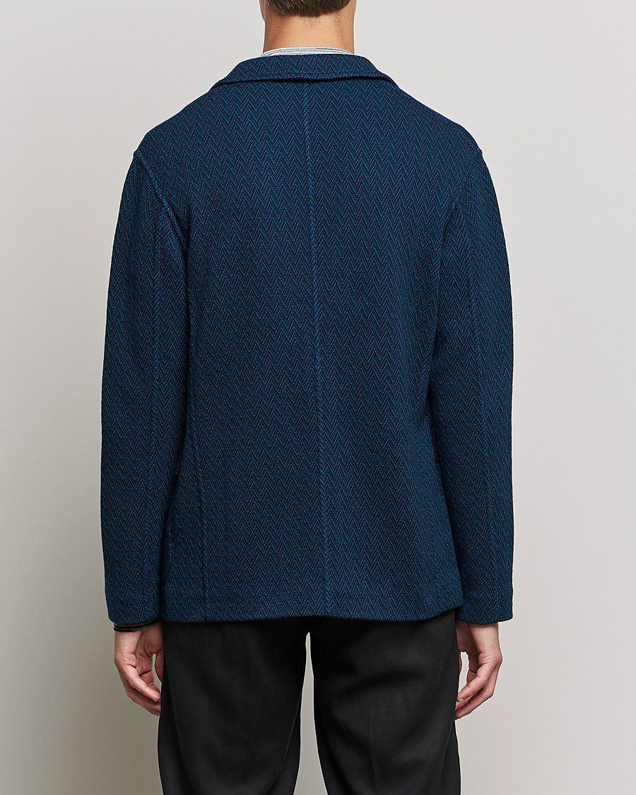 Men | Blazers | Missoni | Zig Zag Knitted Blazer Navy