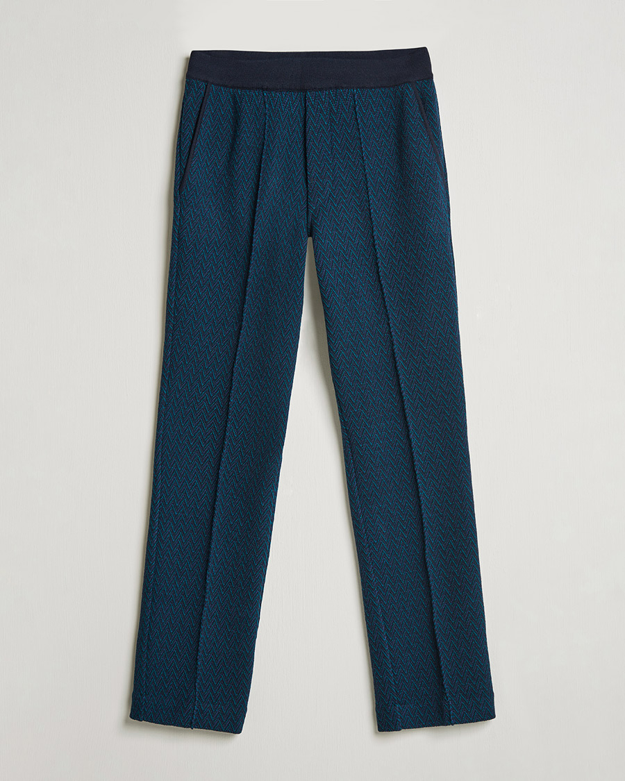 Men | Trousers | Missoni | Zig Zag Knitted Trousers Navy