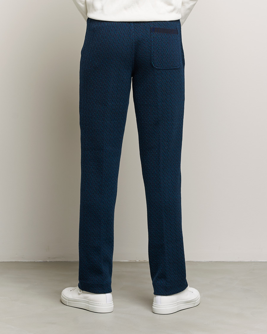 Men | Trousers | Missoni | Zig Zag Knitted Trousers Navy