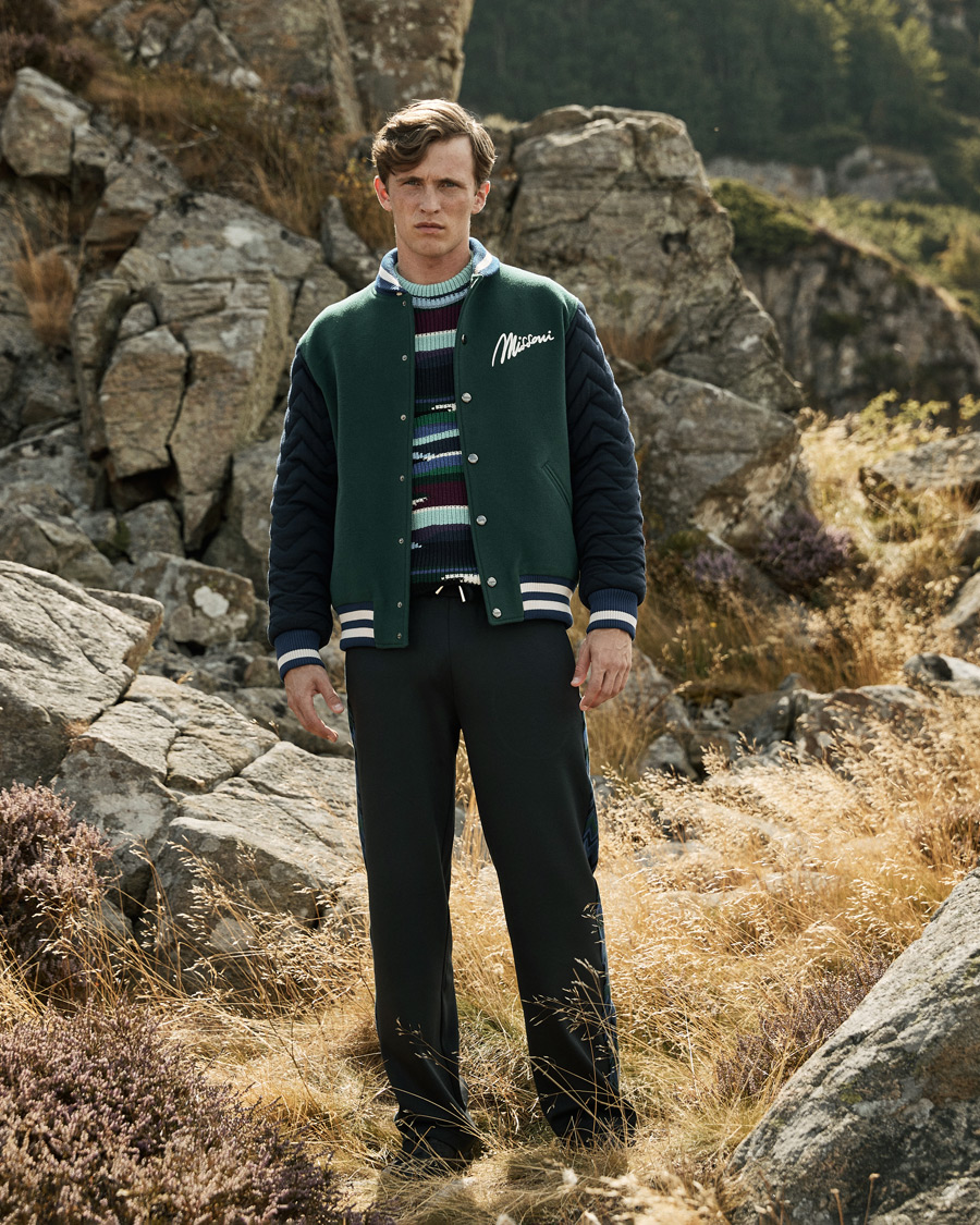 Men | Trousers | Missoni | Chevron Track Pants Navy