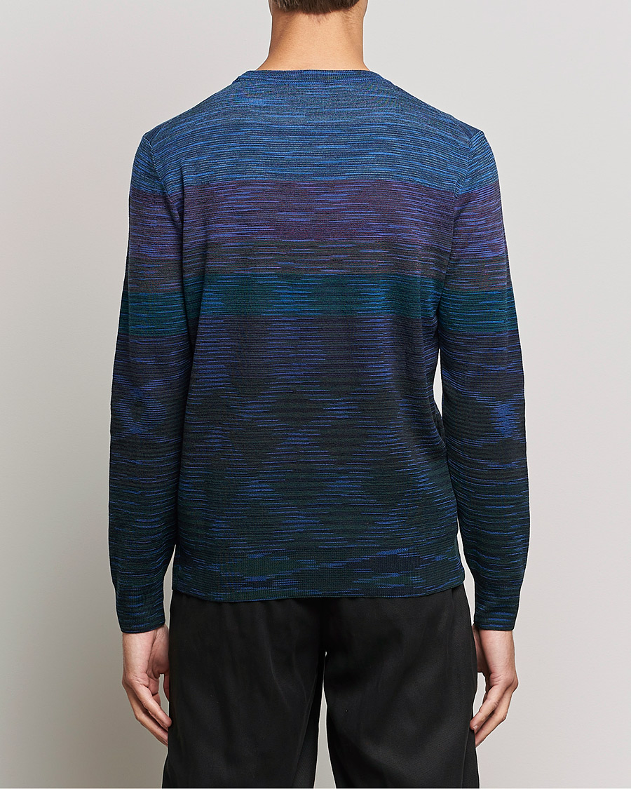 Men | Sweaters & Knitwear | Missoni | Striped Wool Sweater Navy/Purple