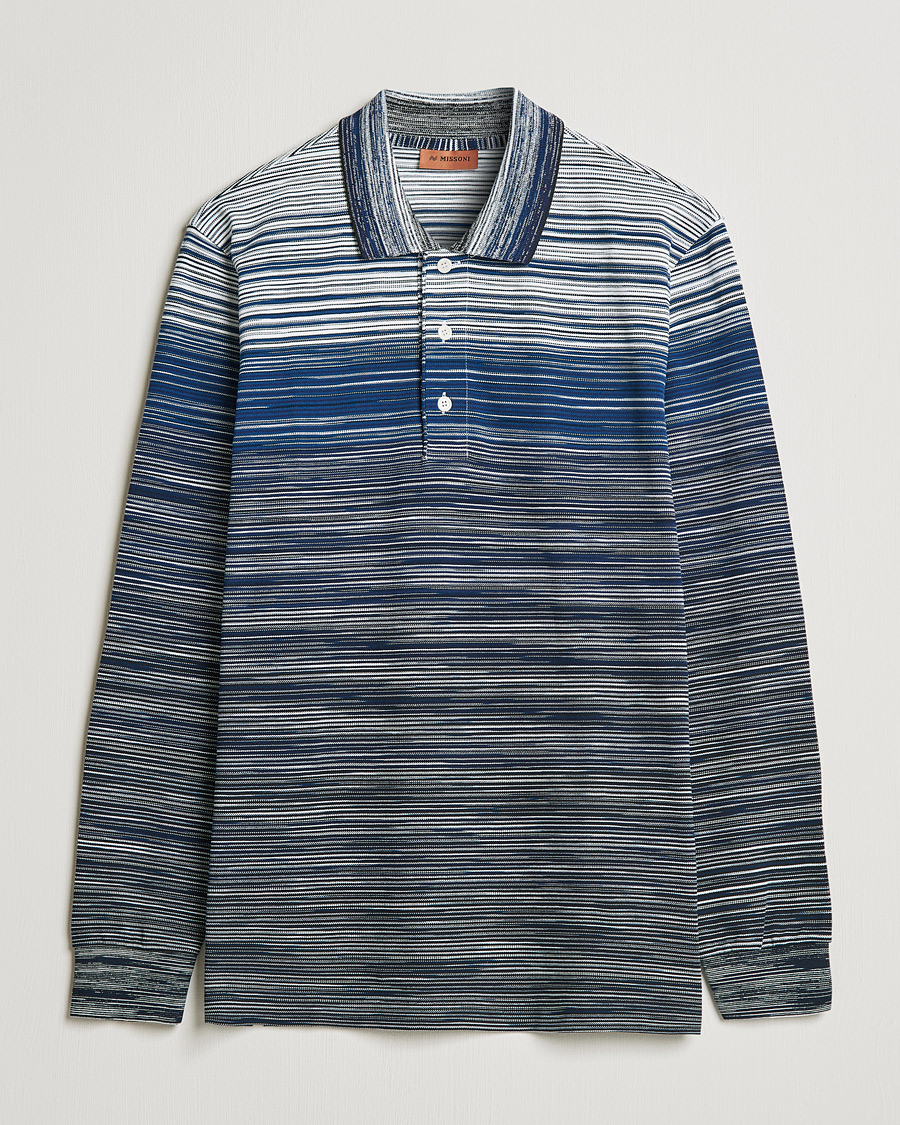 Men | Sweaters & Knitwear | Missoni | Fiammato Piquet Polo Navy/White