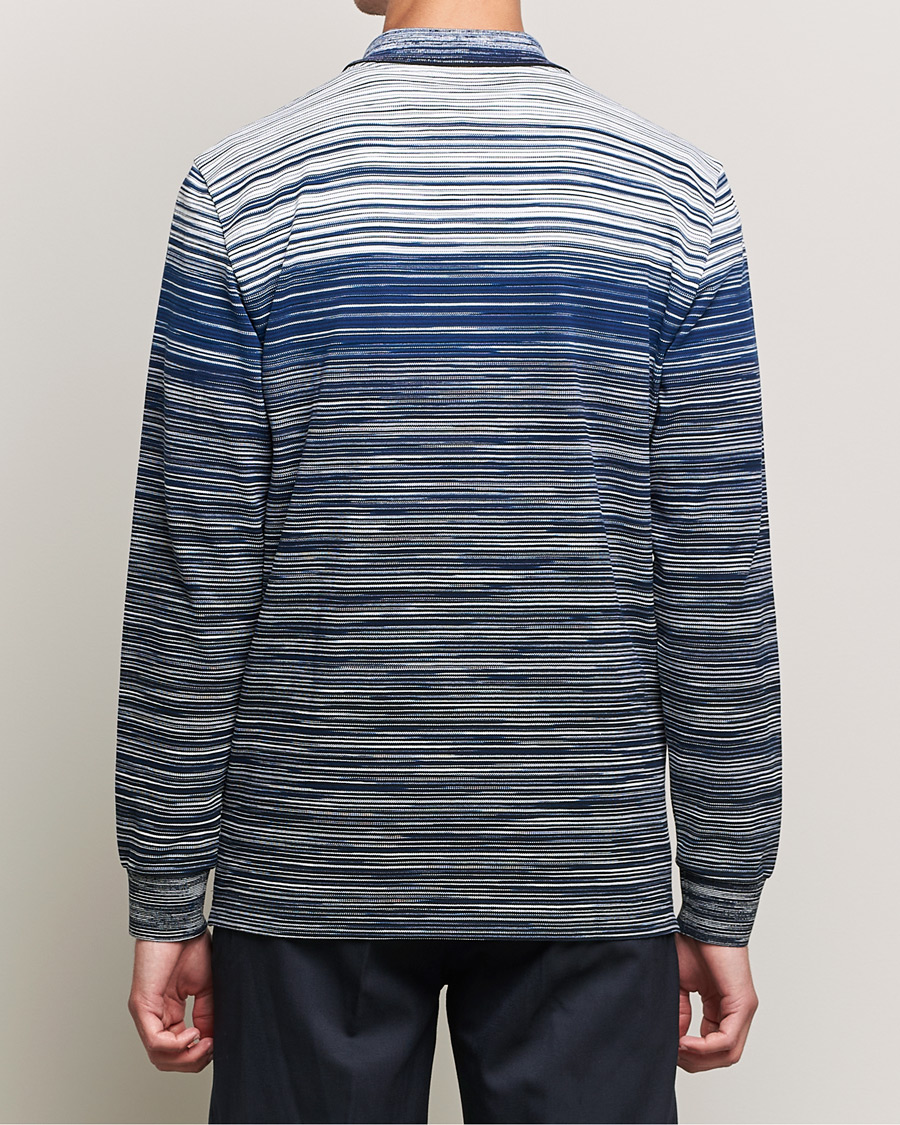 Men | Sweaters & Knitwear | Missoni | Fiammato Piquet Polo Navy/White