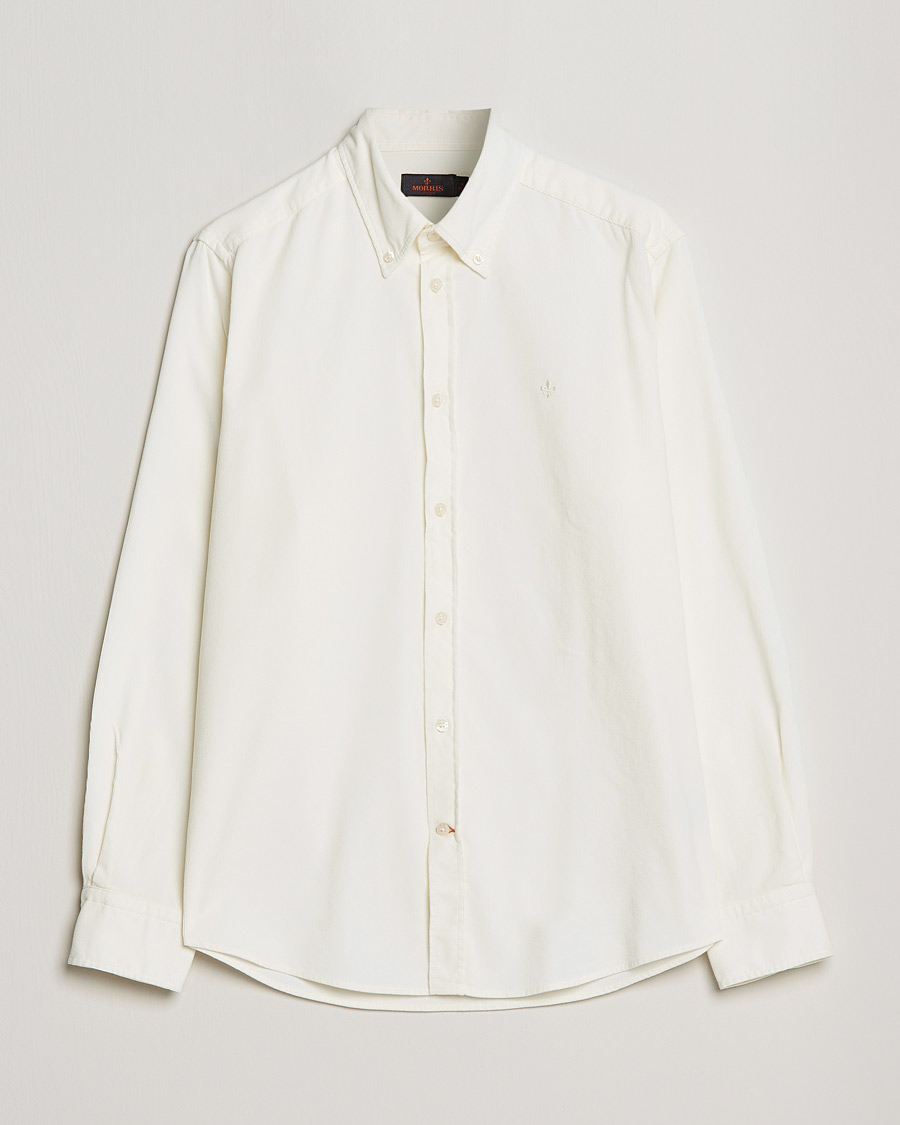 Men | Corduroy Shirts | Morris | Douglas Corduroy Button Down Shirt Off White