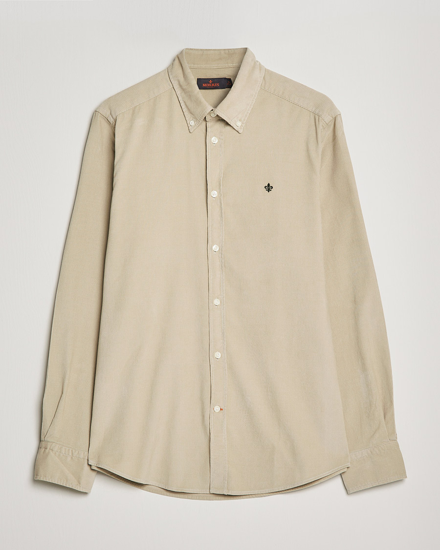 Men | Shirts | Morris | Douglas Corduroy Button Down Shirt Khaki