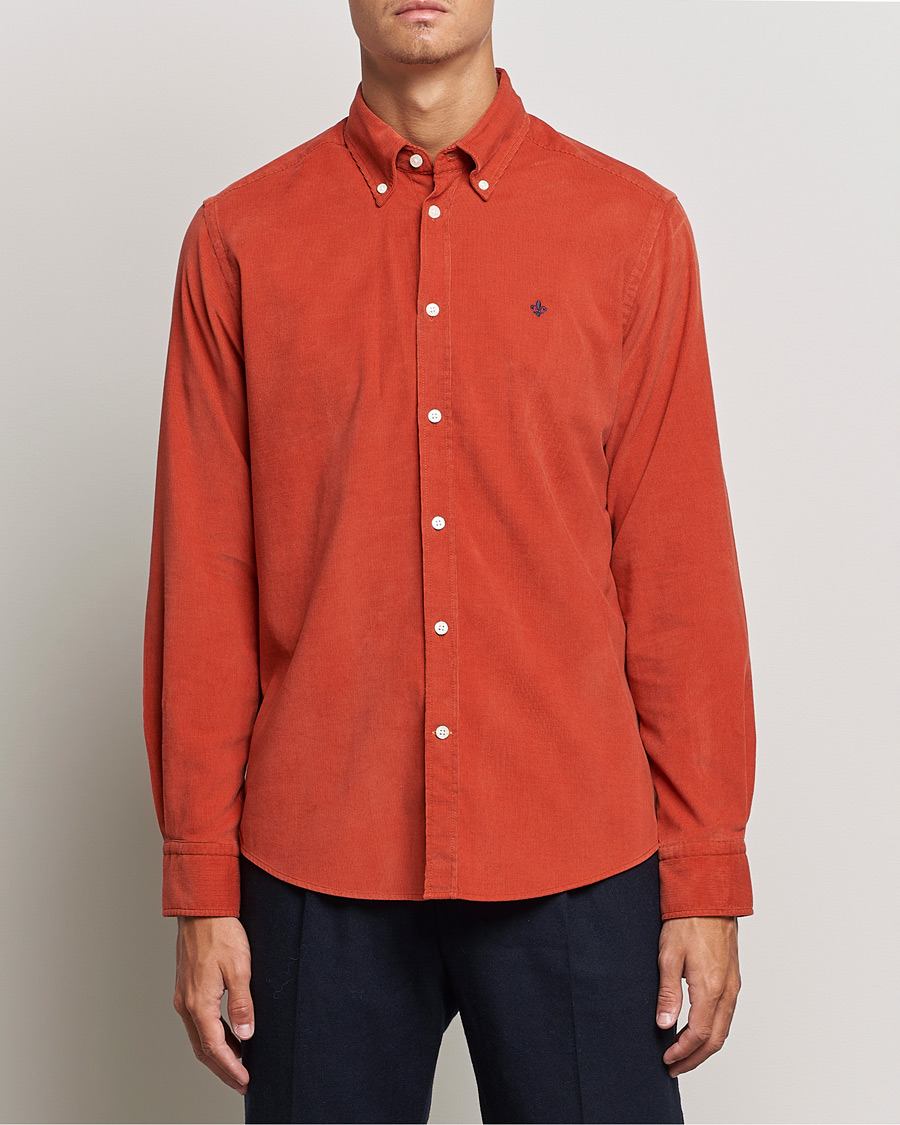 Men | Shirts | Morris | Douglas Corduroy Button Down Shirt Red