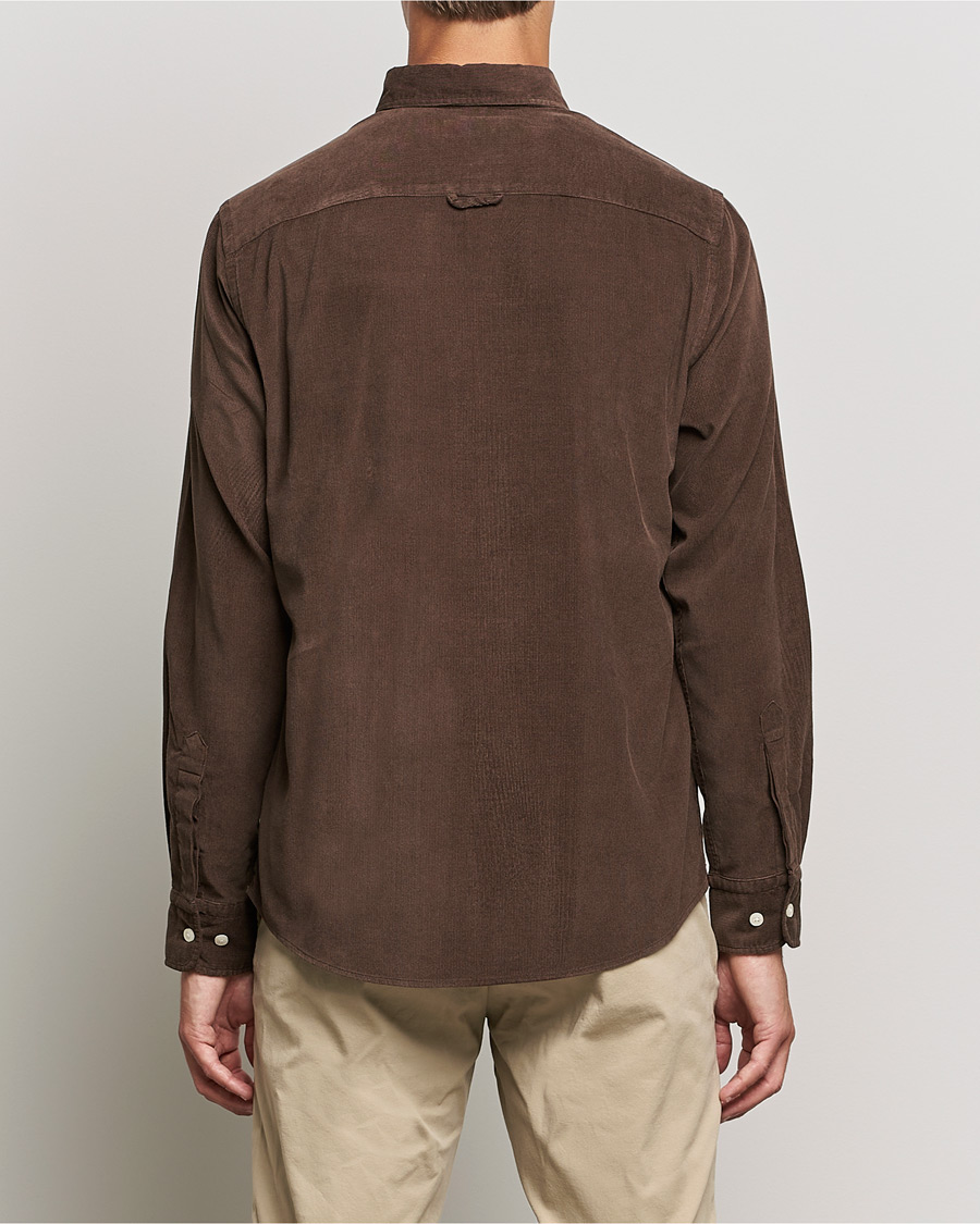 Men | Shirts | Morris | Douglas Corduroy Button Down Shirt Dark Brown