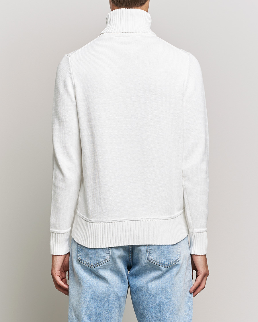 Men | Sweaters & Knitwear | Morris | Edmond Cable Rollneck Off White