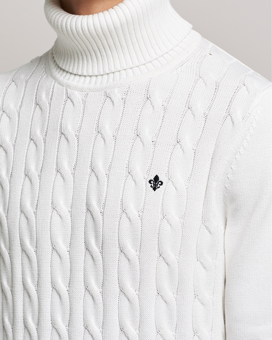 Men | Sweaters & Knitwear | Morris | Edmond Cable Rollneck Off White