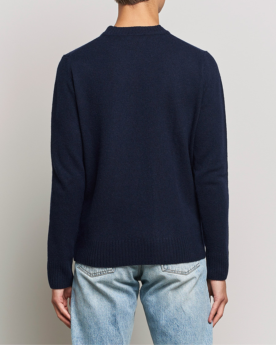 Men | Sweaters & Knitwear | Morris | Kieran Wool Crew Neck Navy