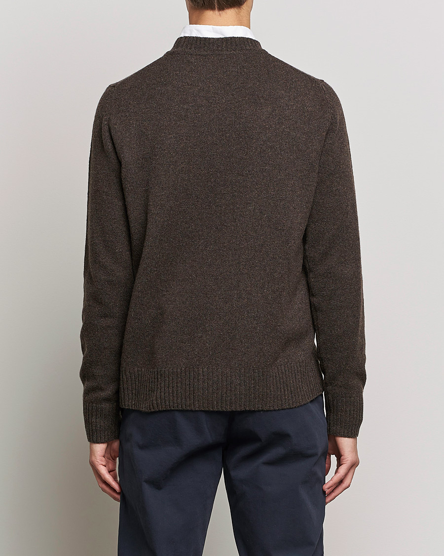 Men | Sweaters & Knitwear | Morris | Kieran Wool Crew Neck Brown
