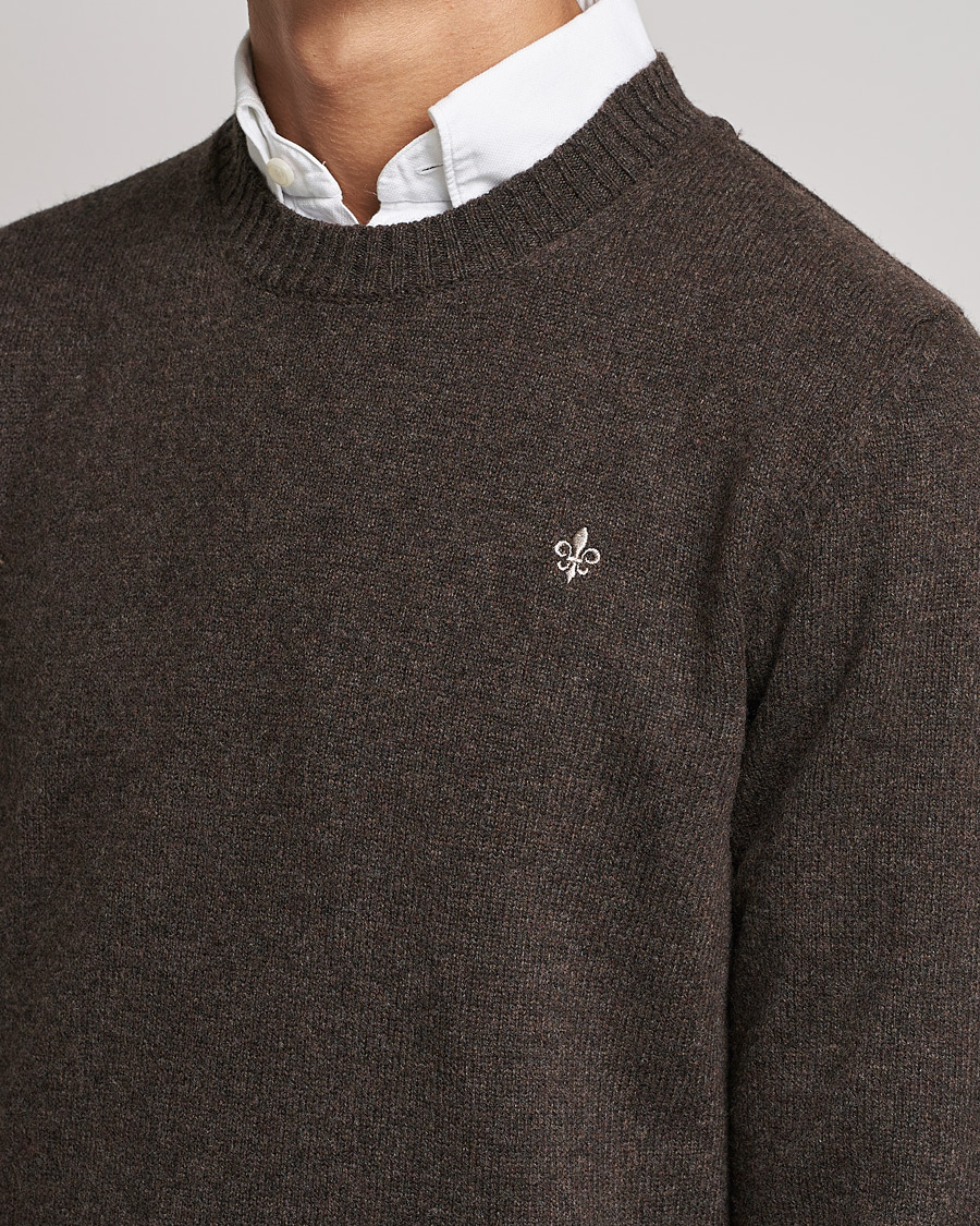 Men | Sweaters & Knitwear | Morris | Kieran Wool Crew Neck Brown