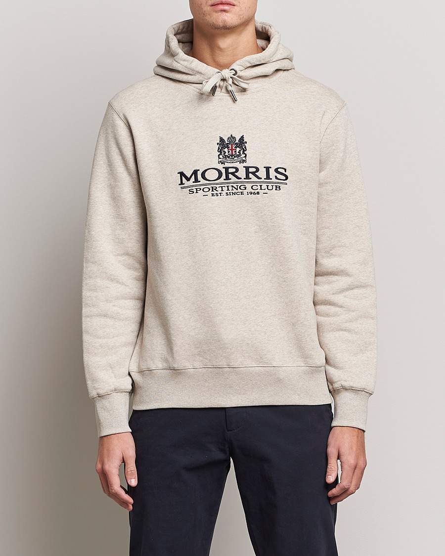 Men | Sweaters & Knitwear | Morris | Trevor Logo Hoodie Khaki
