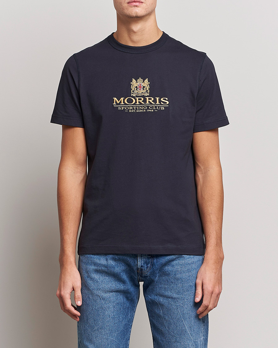 Men | Morris | Morris | Trevor Logo T-shirt Blue
