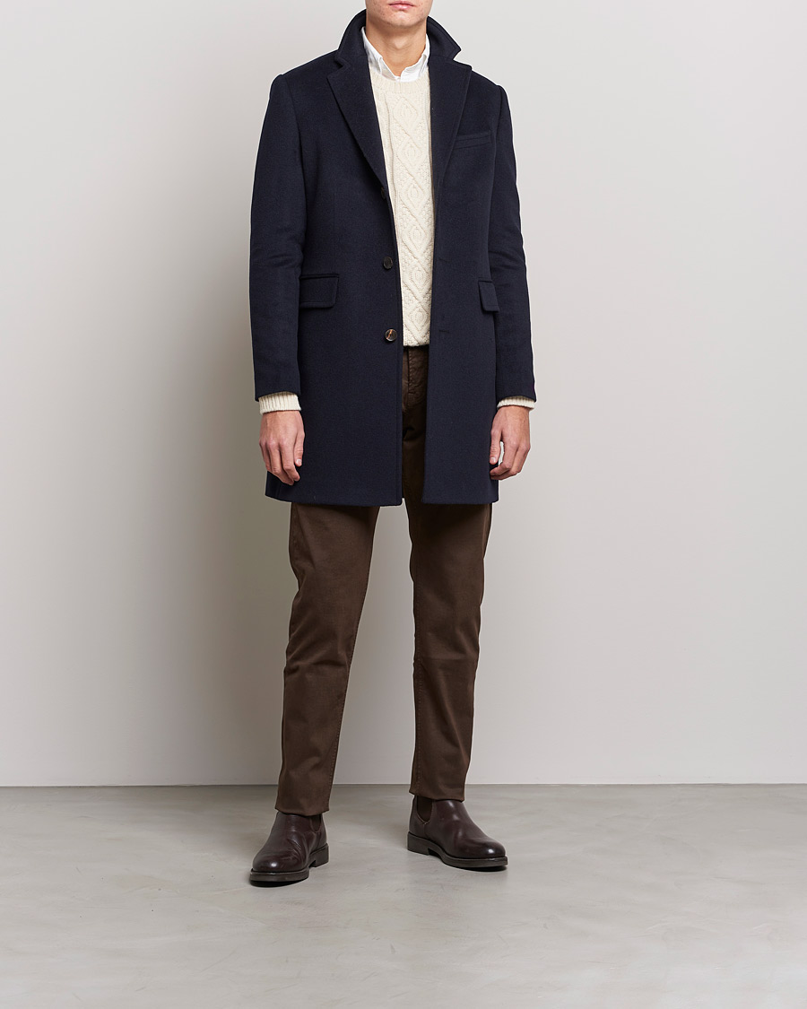 Men | Coats & Jackets | Morris | Wool/Cashmere Coat Navy