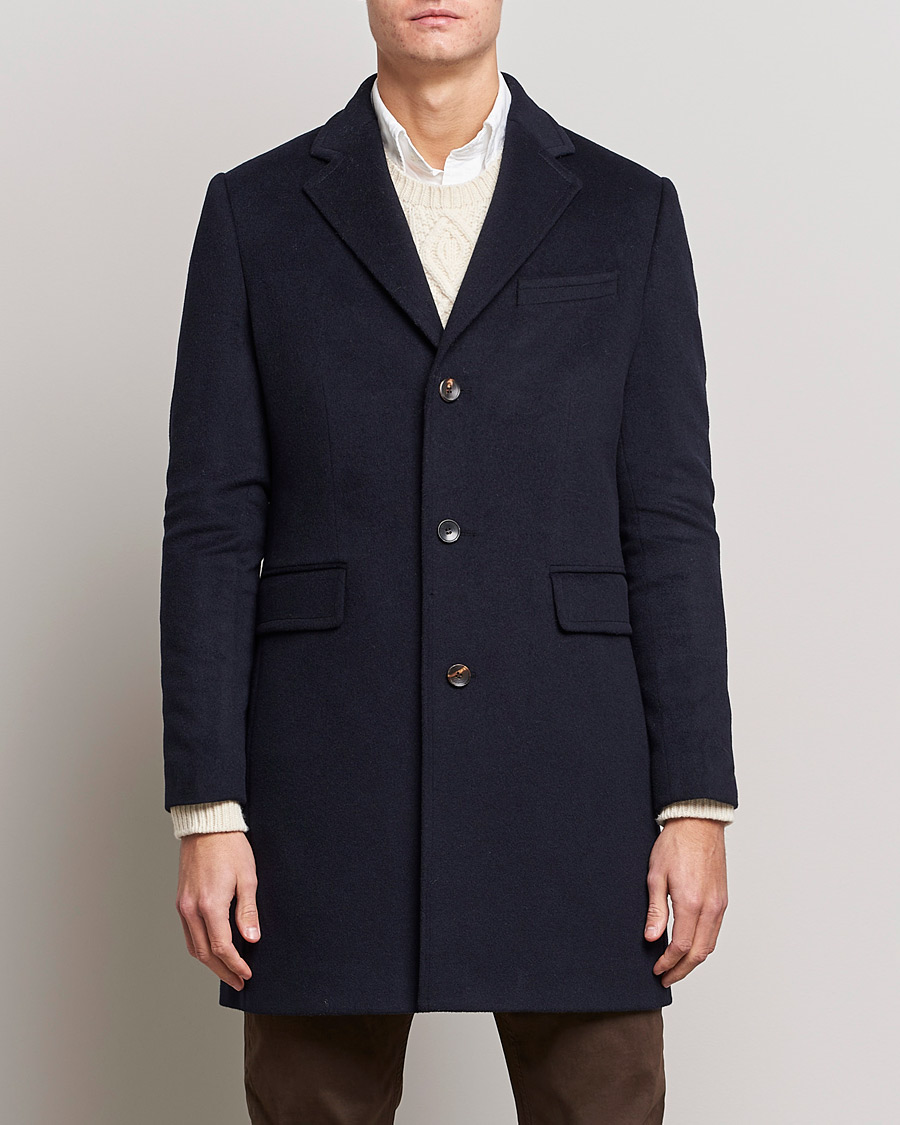 Men | Coats | Morris | Wool/Cashmere Coat Navy
