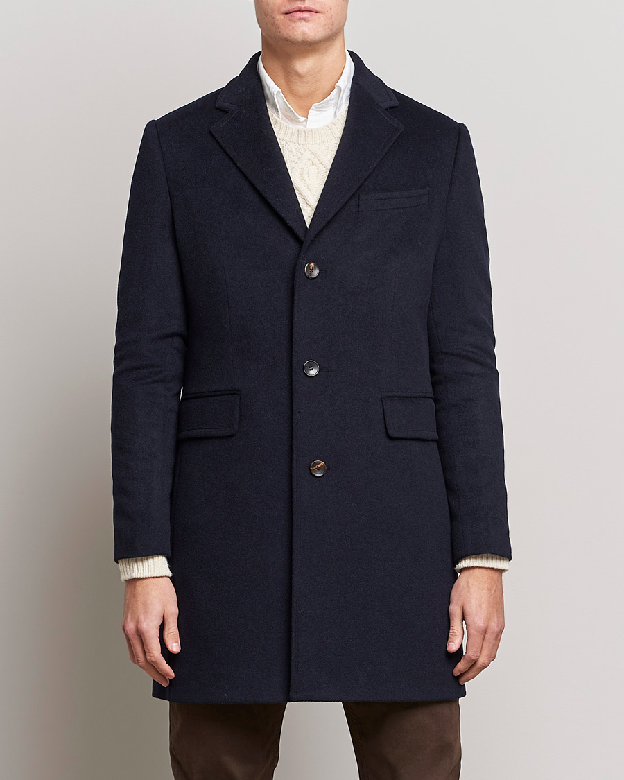 Men | Coats & Jackets | Morris | Wool/Cashmere Coat Navy