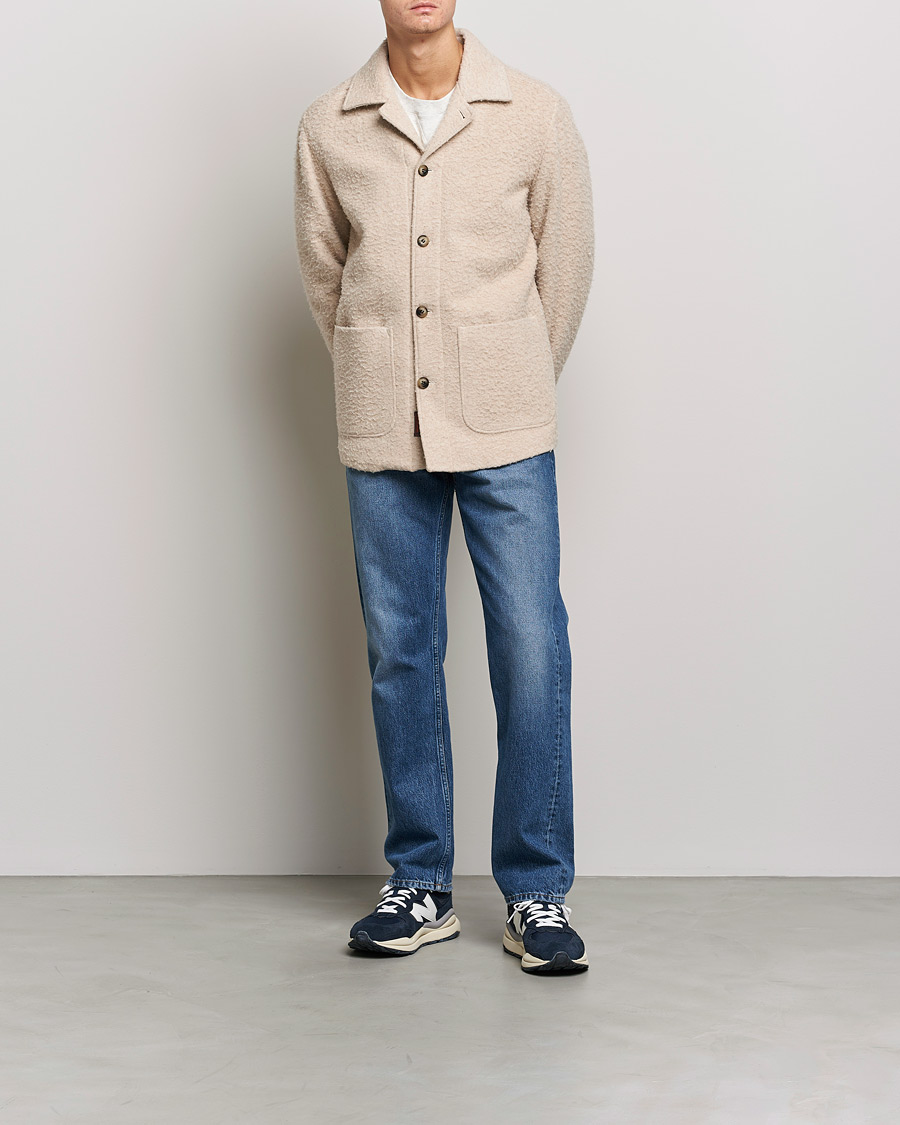 Men | Coats & Jackets | Morris | Shaggy Shirt Jacket Beige