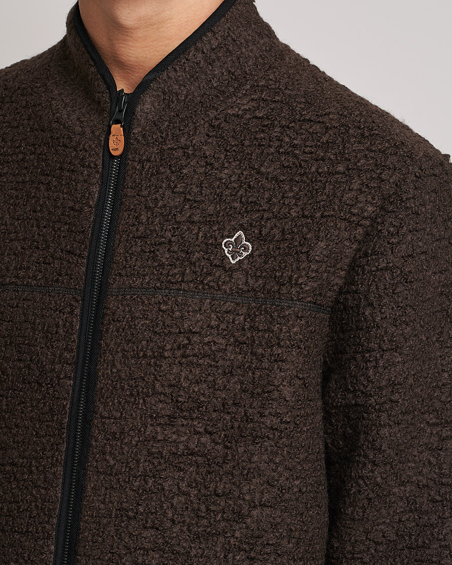 Men | Sweaters & Knitwear | Morris | Chadwick Pile Jacket Dark Brown