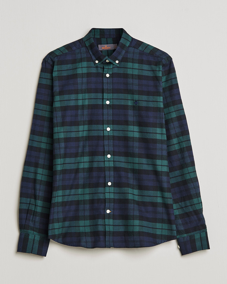 Men | Shirts | Morris | Brushed Flannel Checked Shirt Blackwatch