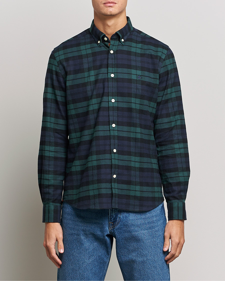 Men | Shirts | Morris | Brushed Flannel Checked Shirt Blackwatch