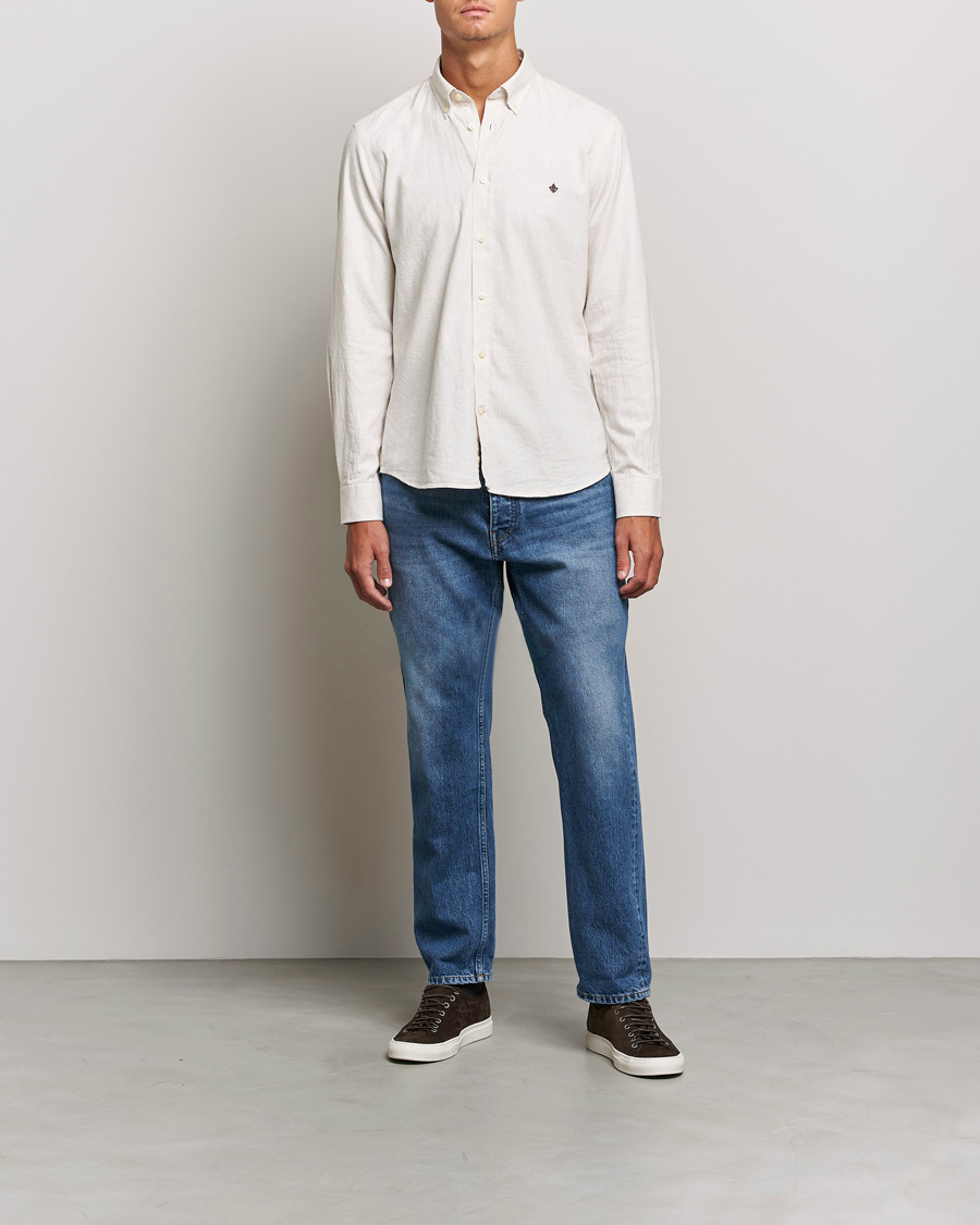 Men |  | Morris | Watts Flannel Button Down Shirt Beige