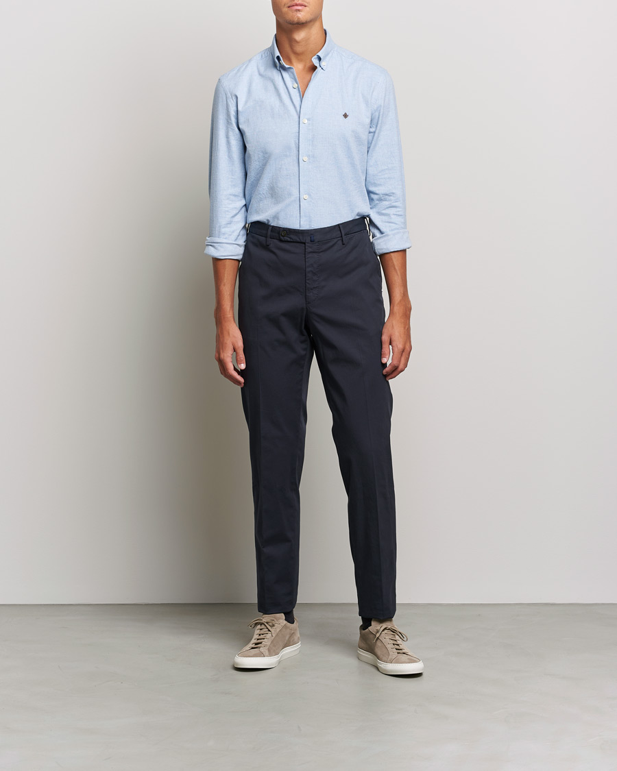Men |  | Morris | Watts Flannel Button Down Shirt Light Blue