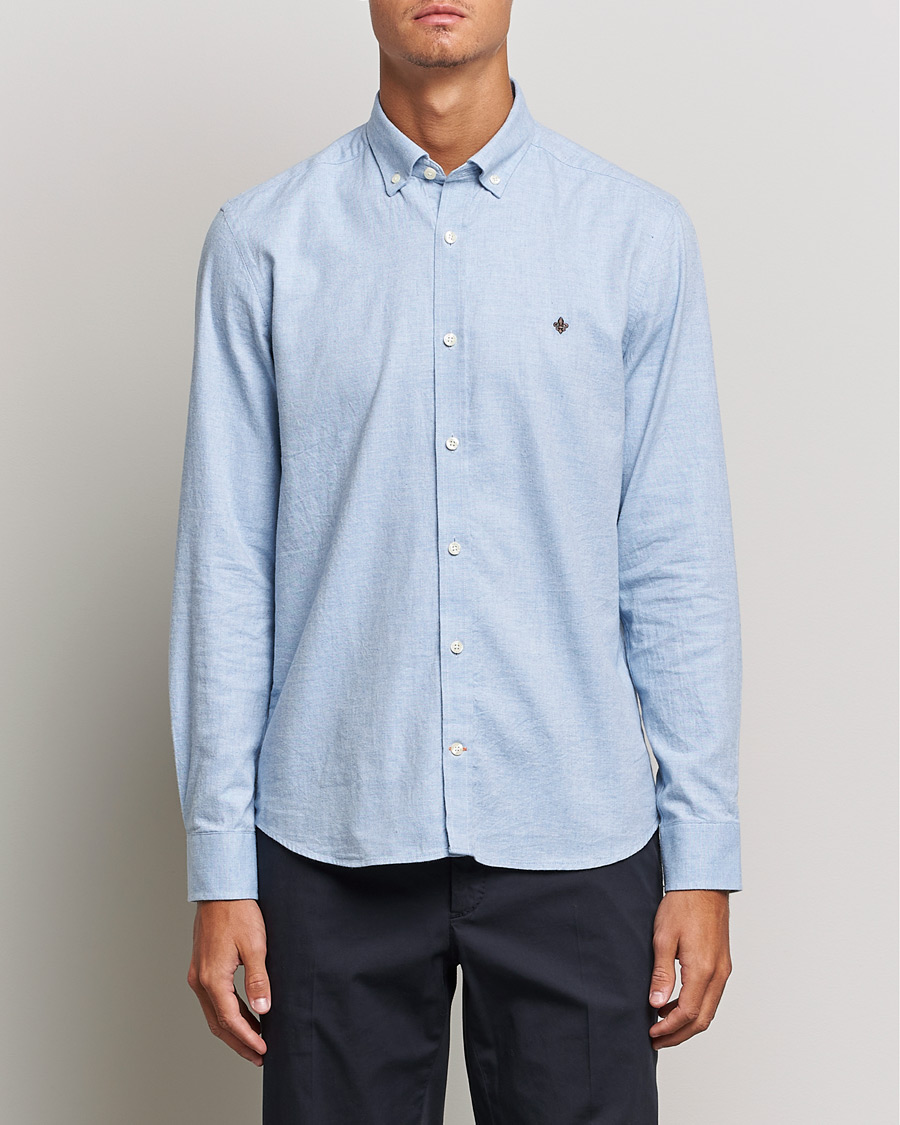 Men | Flannel Shirts | Morris | Watts Flannel Button Down Shirt Light Blue