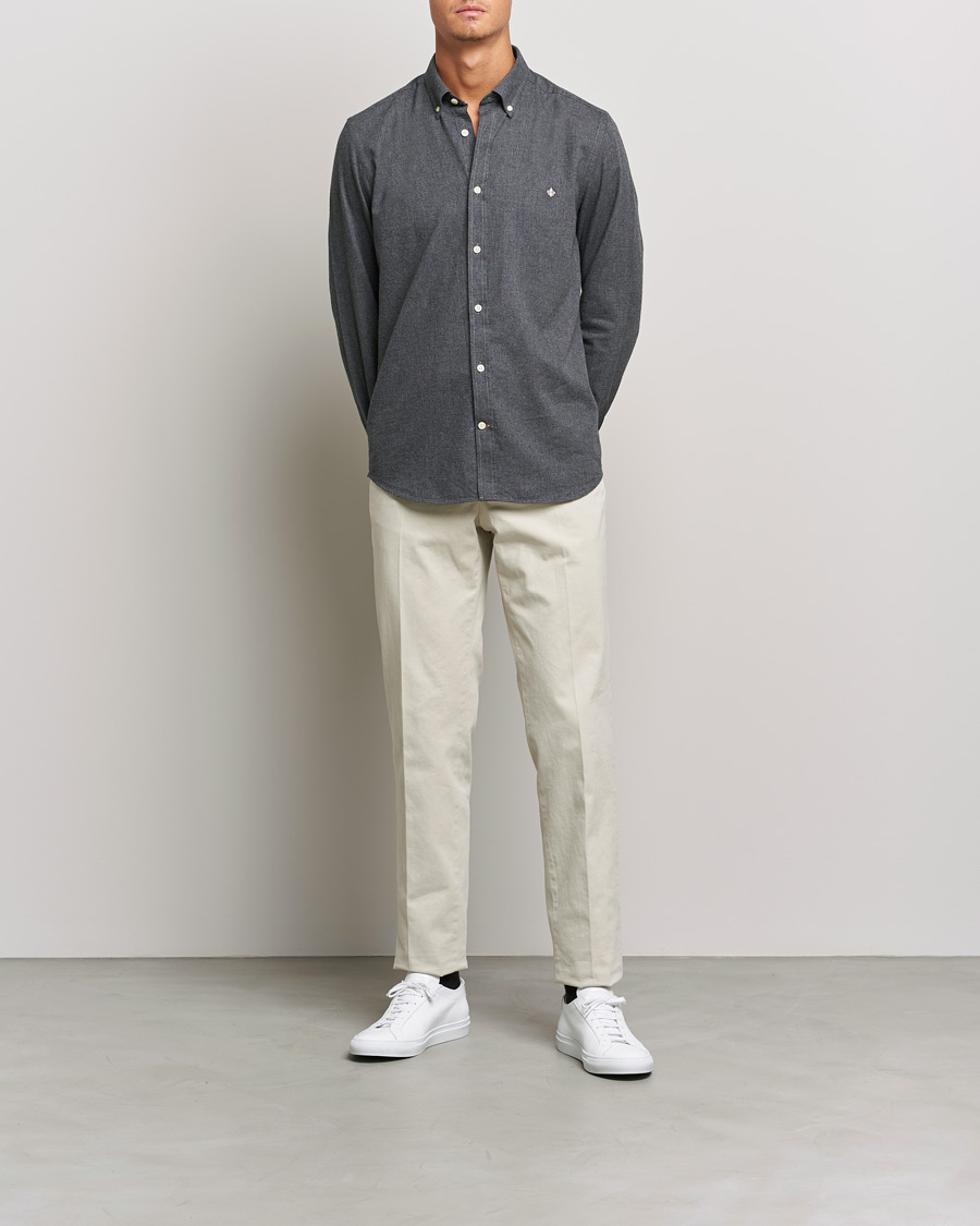 Men |  | Morris | Watts Flannel Button Down Shirt Dark Grey
