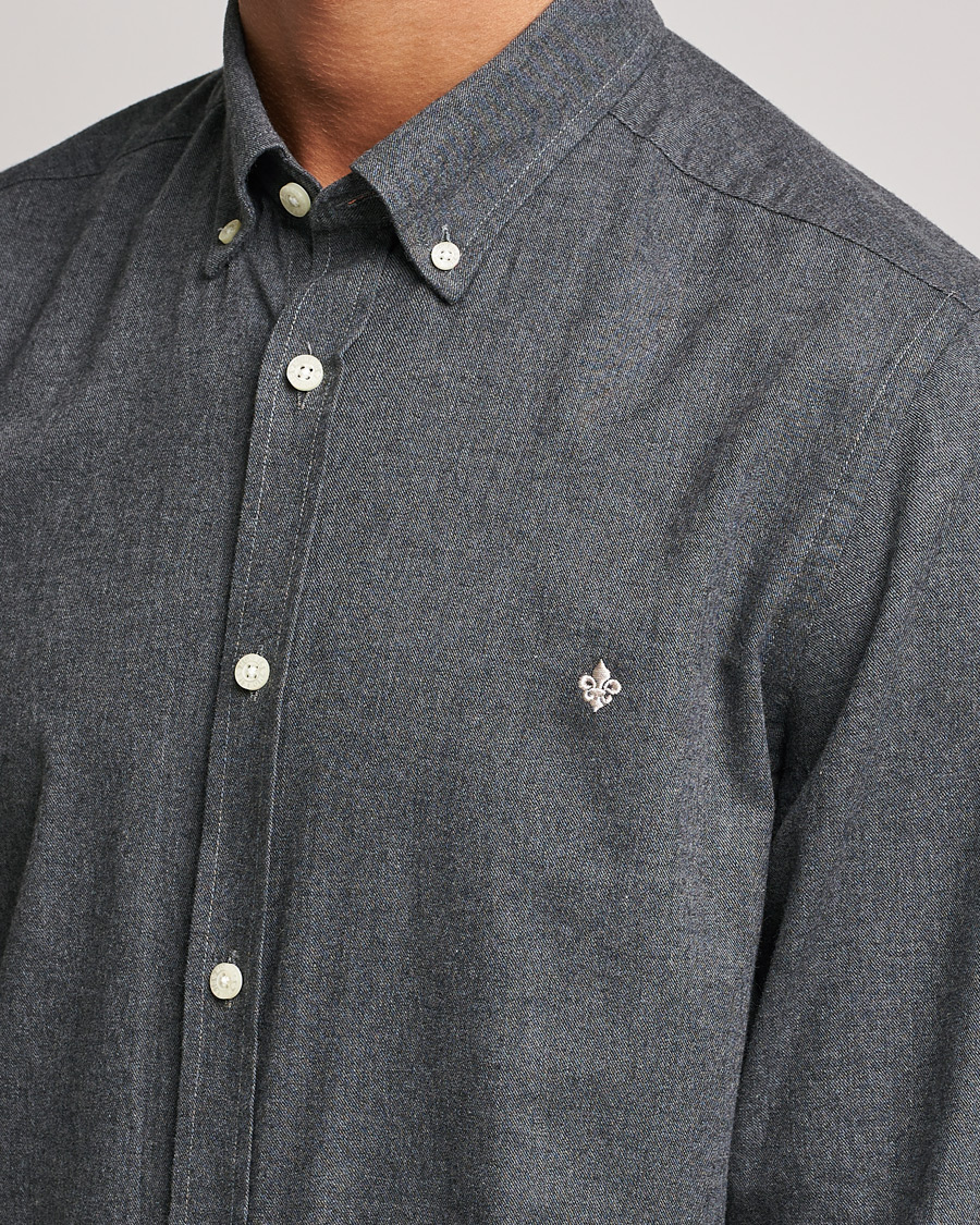 Men | Shirts | Morris | Watts Flannel Button Down Shirt Dark Grey
