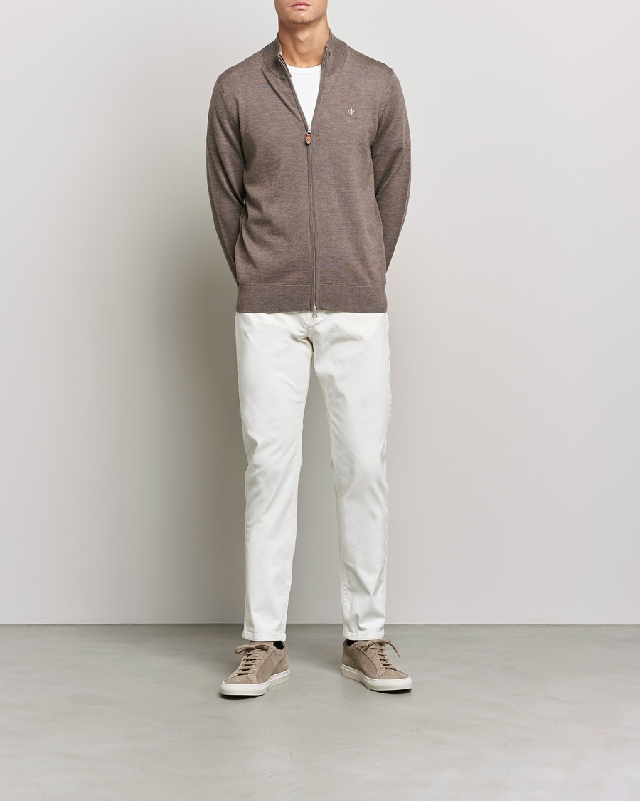 Men | Trousers | Morris | James Brushed Chinos Off White