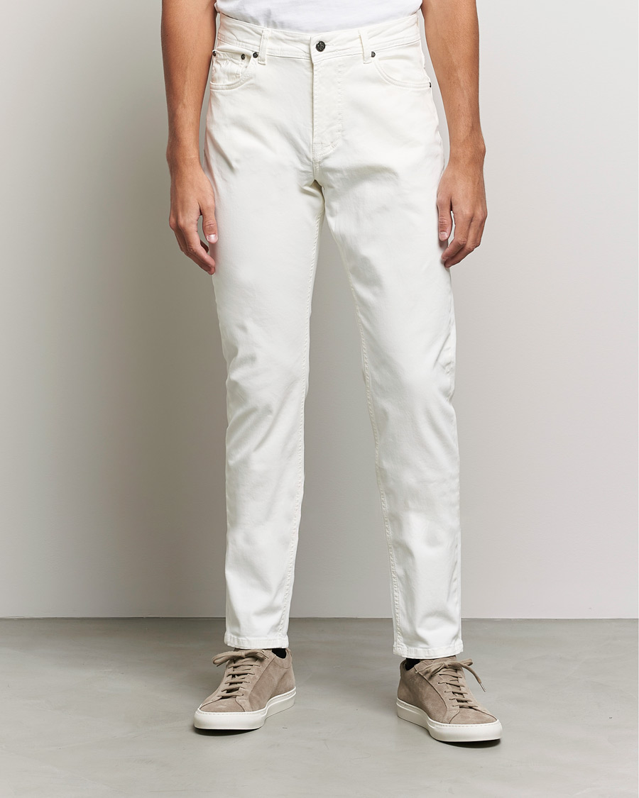 Men | Casual Trousers | Morris | James Brushed Chinos Off White