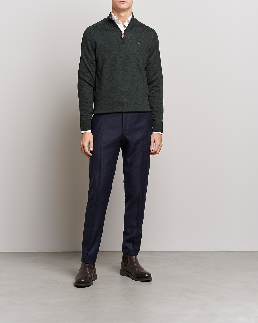 Men | Trousers | Morris | Bobby Flannel Trousers Navy