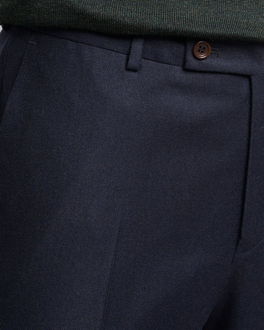 Men | Trousers | Morris | Bobby Flannel Trousers Navy