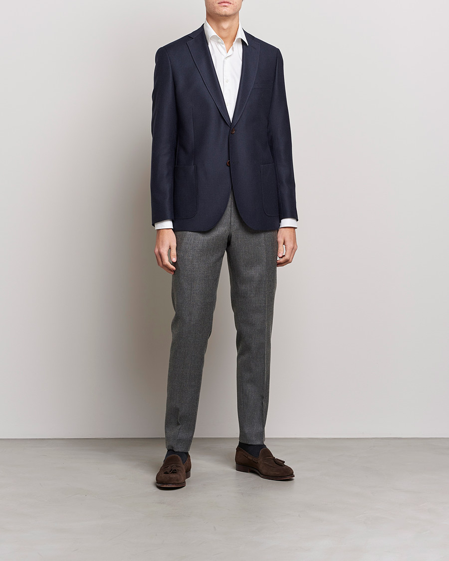 Men |  | Morris | Bobby Flannel Trousers Light Grey