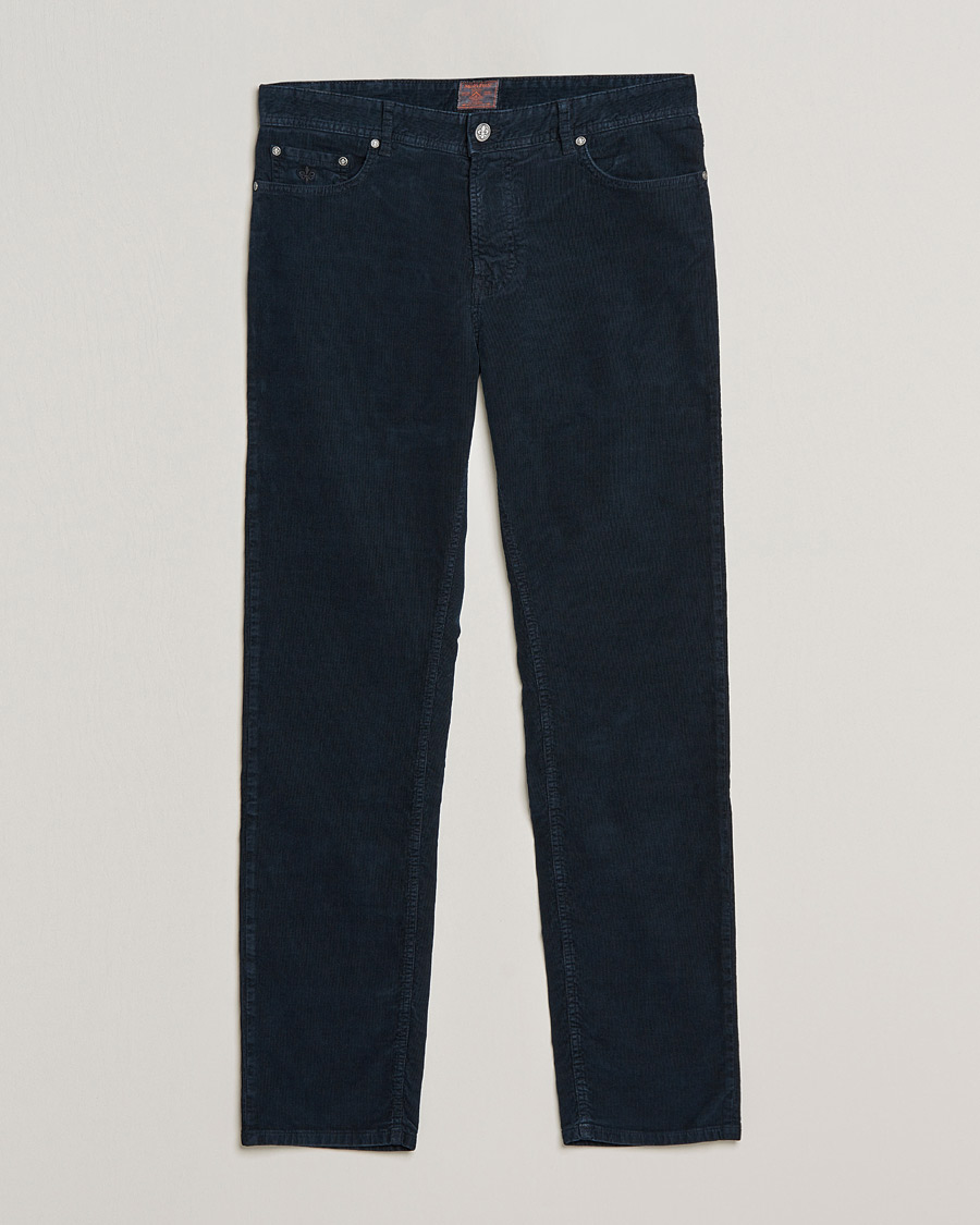 Men | Trousers | Morris | James Corduroy 5-Pocket Pants Navy