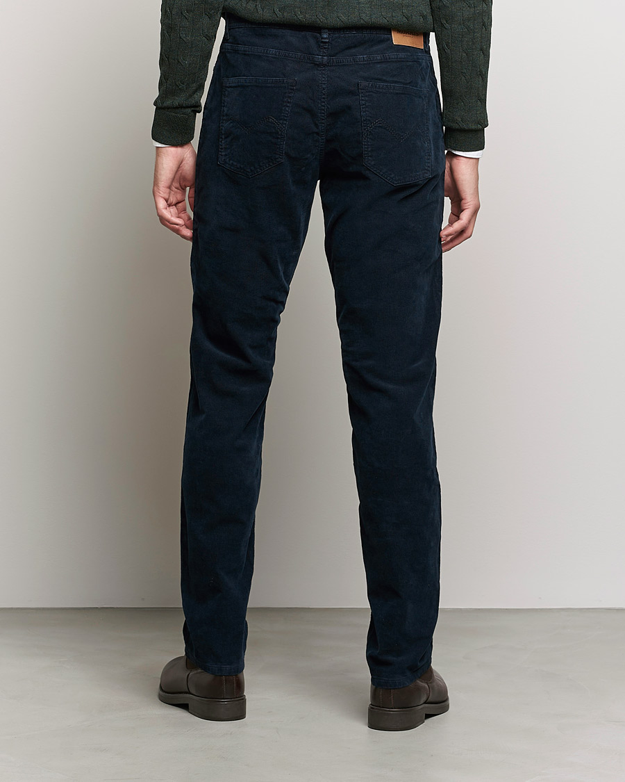 Men | Trousers | Morris | James Corduroy 5-Pocket Pants Navy