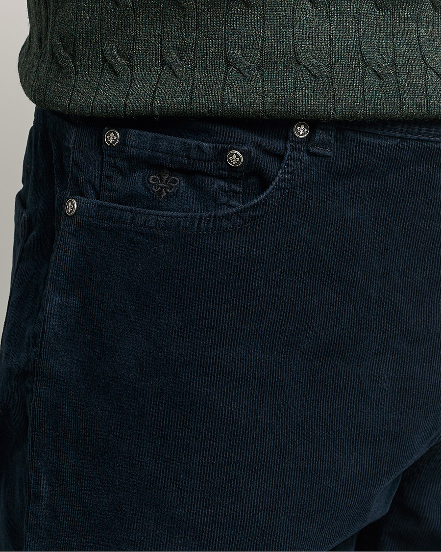 Men | Trousers | Morris | James Corduroy 5-Pocket Pants Navy